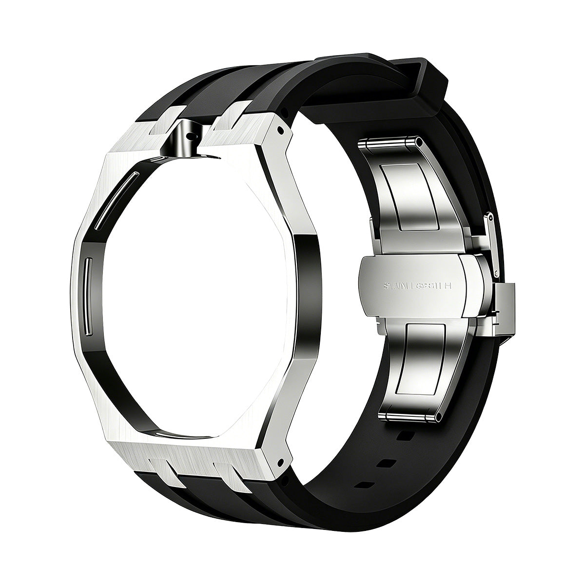 Correa de silicona de acero negro Oak Pop