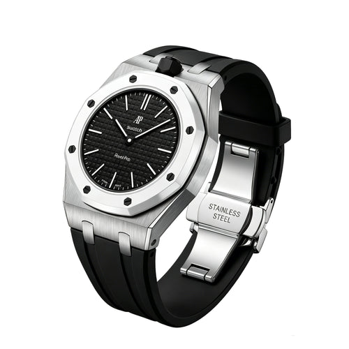 Royal Oak Pop Esclusivo Cassa in Acciaio e Cinturino in Silicone con Base