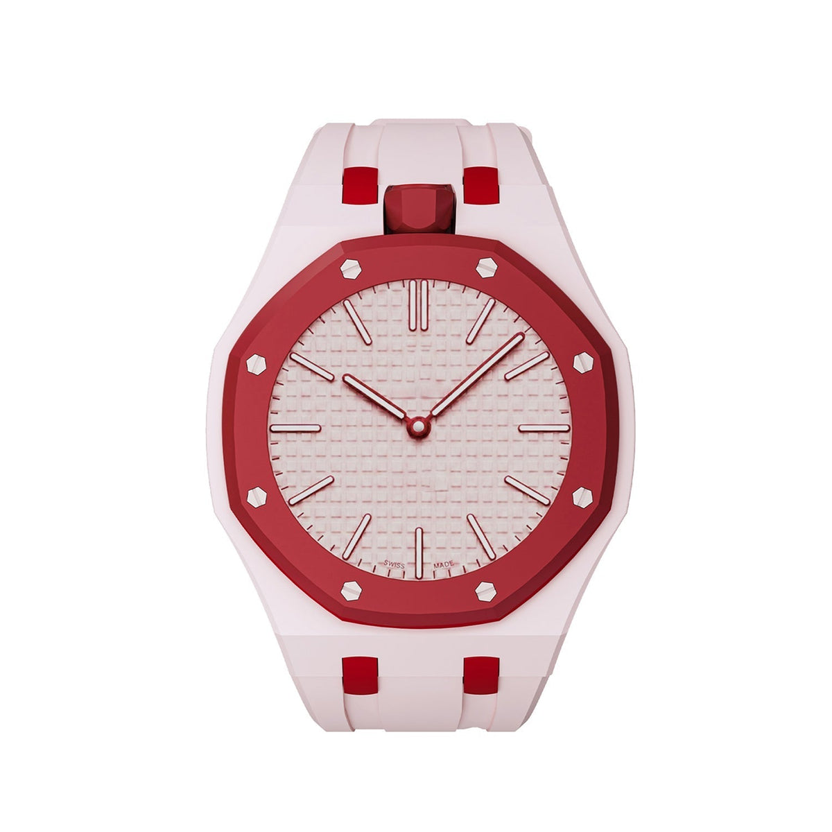 Oak Pop Exklusives rosa und rotes Silikonarmband