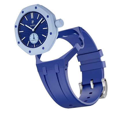 Cinturino in silicone blu scuro esclusivo Oak Pop