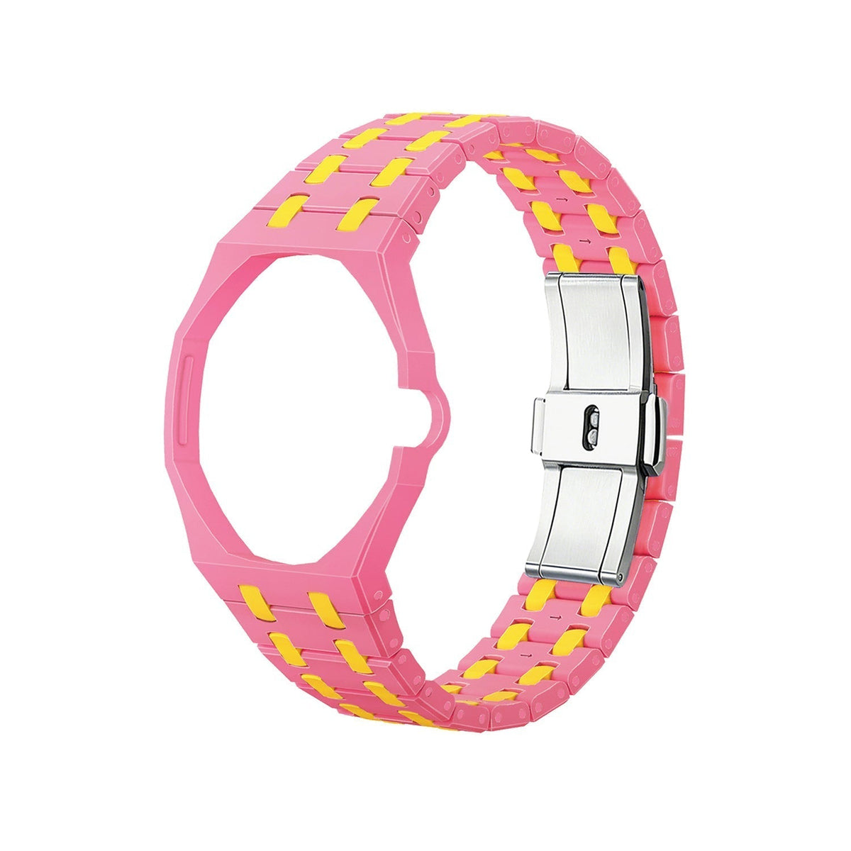 Cinturino in bioceramica rosa e giallo Oak Pop Exclusive