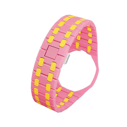 Cinturino in bioceramica rosa e giallo Oak Pop Exclusive